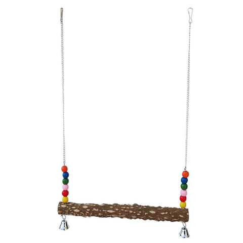 Q-XIAOKEAI,Natural Wooden Chicken Swing for Hens Large Bird Parrot Macaw Training Play