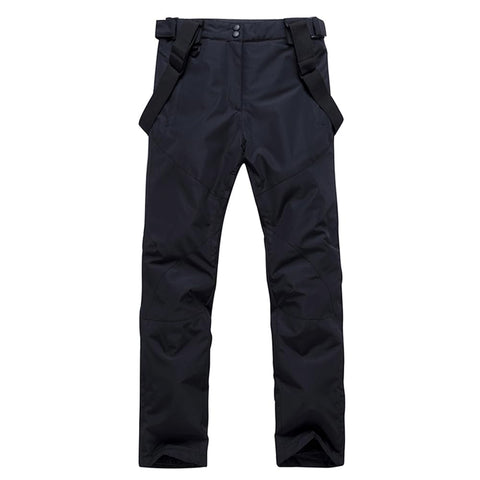 HOTIAN Men's Ski Snow Pants Waterproof Windrproof Ski Pants Insulated Outdoor Ski Pants Winter Warm Detachable Suspender Snowboard Bibs Black 2XL