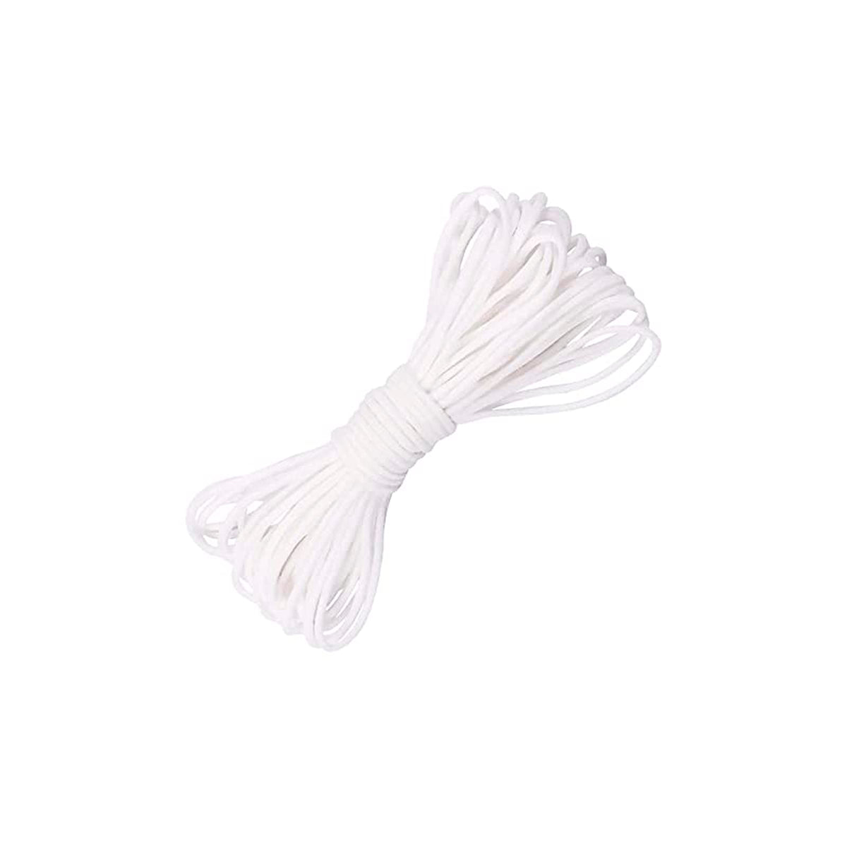 EUROXANTY Elastic Rubber Sewing | Machine Sewing Rubber | Sewing Rubber | Elastic Sewing Cord | Elastic Straps | Elastic Band | White | 3 mm x 5 m |