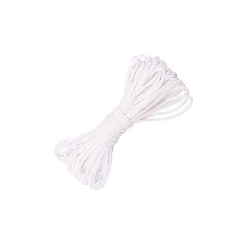 EUROXANTY Elastic Rubber Sewing | Machine Sewing Rubber | Sewing Rubber | Elastic Sewing Cord | Elastic Straps | Elastic Band | White | 3 mm x 5 m |