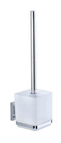 WENKO 22695100 Vacuum-Loc® toilet brush Quadro, Stainless steel, 9.5 x 37 x 12.5 cm, Shiny