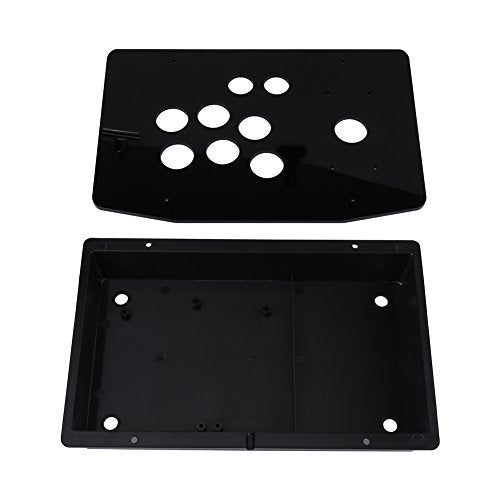 WALFRONT Acrylic Panel and Case Manual Joystick DIY Set Kits Replacement for Arcade Game, Machine Cabinet Controller DIY Kit Black