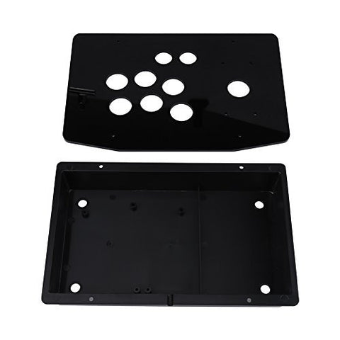 WALFRONT Acrylic Panel and Case Manual Joystick DIY Set Kits Replacement for Arcade Game, Machine Cabinet Controller DIY Kit Black