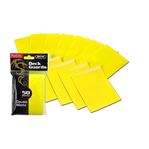 1000 Premium Yellow Double Matte Deck Guard Sleeves