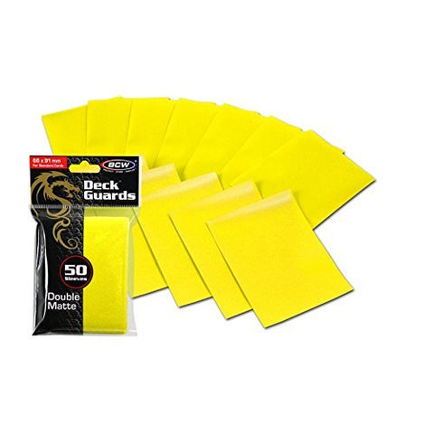 1000 Premium Yellow Double Matte Deck Guard Sleeves