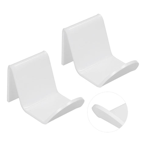 2 Pack Game Controller Bracket White Acrylic Durable Gamepad Bracket with Cable Clip for Gamepad Headphones Organize Headphone Bracket