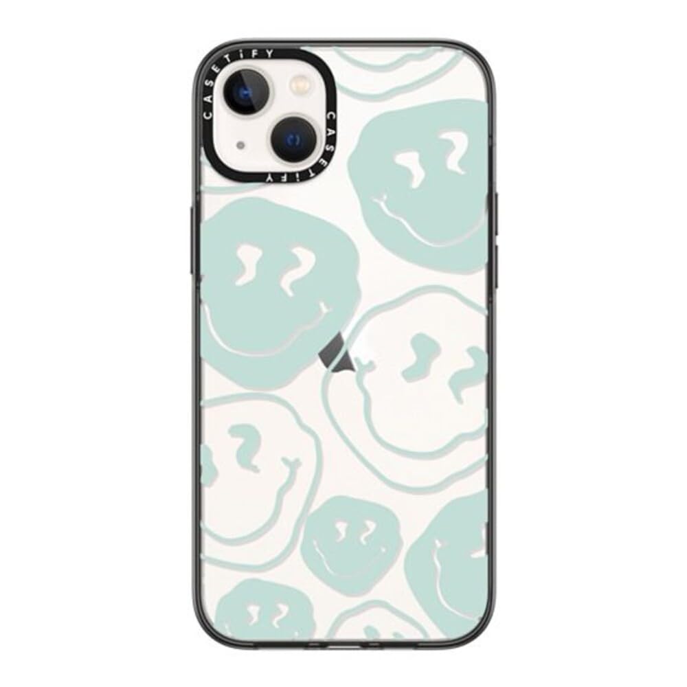 CASETiFY Compact iPhone 14 Plus Case [2X Military Grade Drop Tested / 4ft Drop Protection] - Aqua Transparent - Clear Black