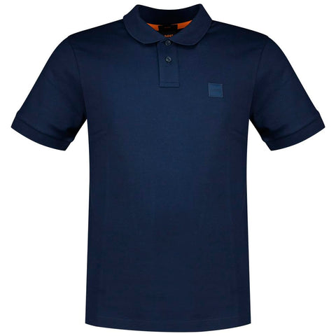 BOSS Mens PiquÃ© Polo Top Open Blue S