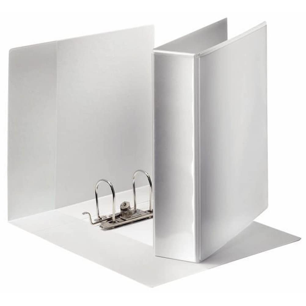 Esselte Leitz Standard Presentation Lever Arch File, PP Foil, 7.5 cm Ring Diameter, 19175 - A4 Maxi, White