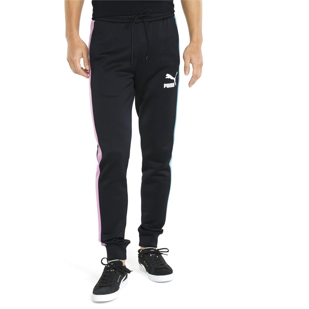 PUMA Men's Iconic T7 Track Pants, Black Multi, Medium