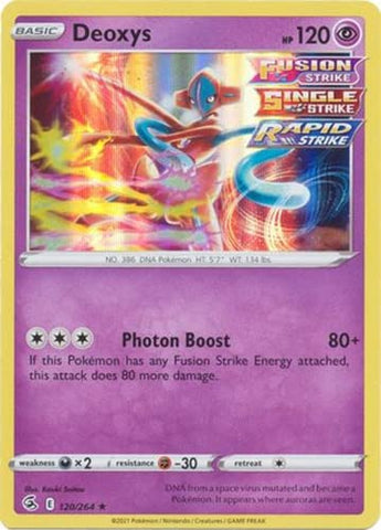 Deoxys - 120/264 - Holo Rare - Sword & Shield - Fusion Strike