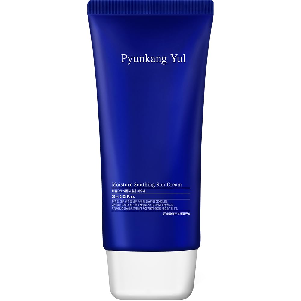 [PKY] Pyunkang Yul Moisture Soothing Sun Cream, Broad Spectrum SPF 50 Safe Hybrid Sunblock, Reef Safe, No White Cast, Korean Skincare (2.5 Fl. Oz, 75ml)