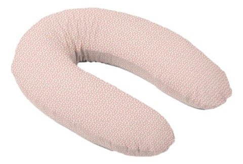 Doomoo Breastfeeding & Pregnancy Pillow Buddy - 180 cm Including Cover Made of Organic Cotton Jersey, with Fine EPS Micro Bead Filling, Oeko-TexÂ® Standard 100, Cloudy Pink