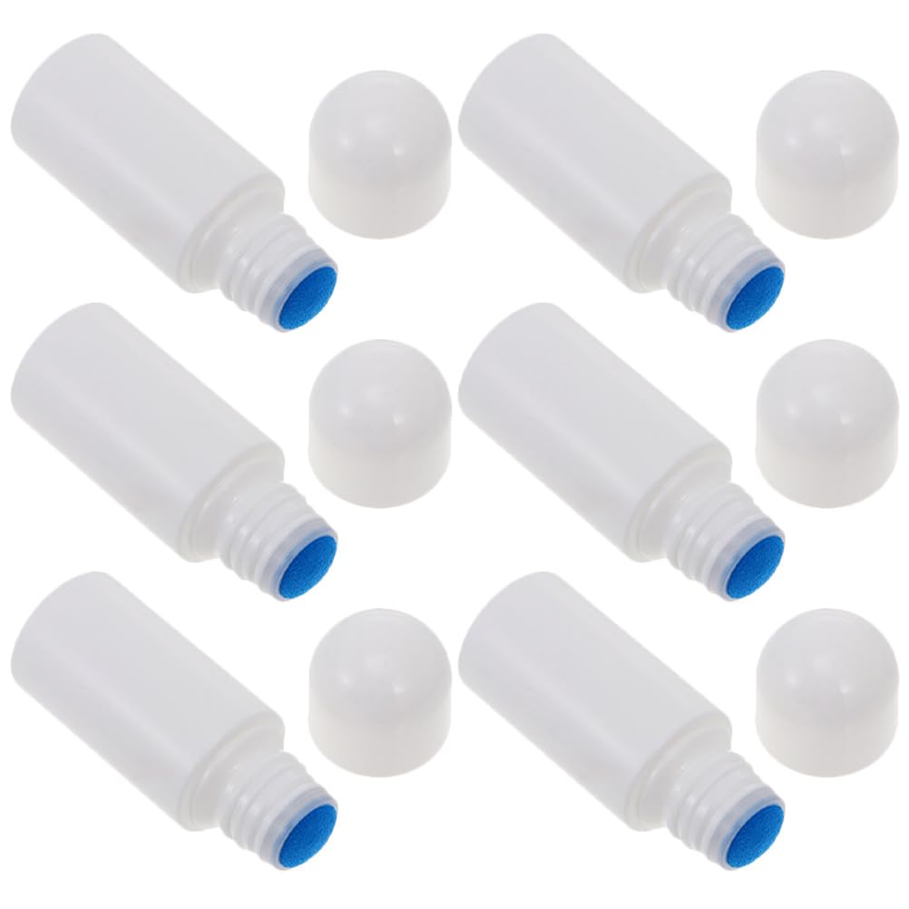 Beavorty 6pcs Applicator Bottle Sponge Head Bottle Empty Liquid Dispenser Refillable Skin Care Cosmetic Travel Lotion Storage Container for Scalp Hair Care 50ml