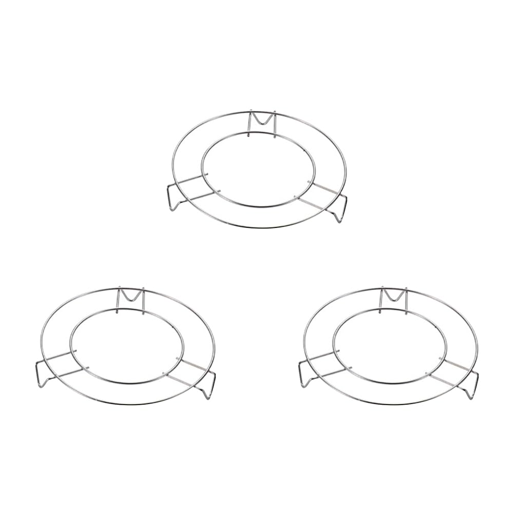 ccHuDE 3 Pcs Round Steaming Racks Stainless Steel Steam Baskets Cooking Trivet Rack Holders Pressure Cooker Steam Rack Stands Egg Steamer Racks