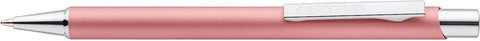 Staedtler Elance Retractable Ballpoint Pen, Metal Shaft, Durable, Interchangeable Refill M, Indelible, Ink Colour Blue, 421 45-20 (Rose)
