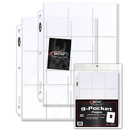 BCW 2 White Stitched Baseball Card Collectors Album with 50 Premium 9 Pocket Pages Included