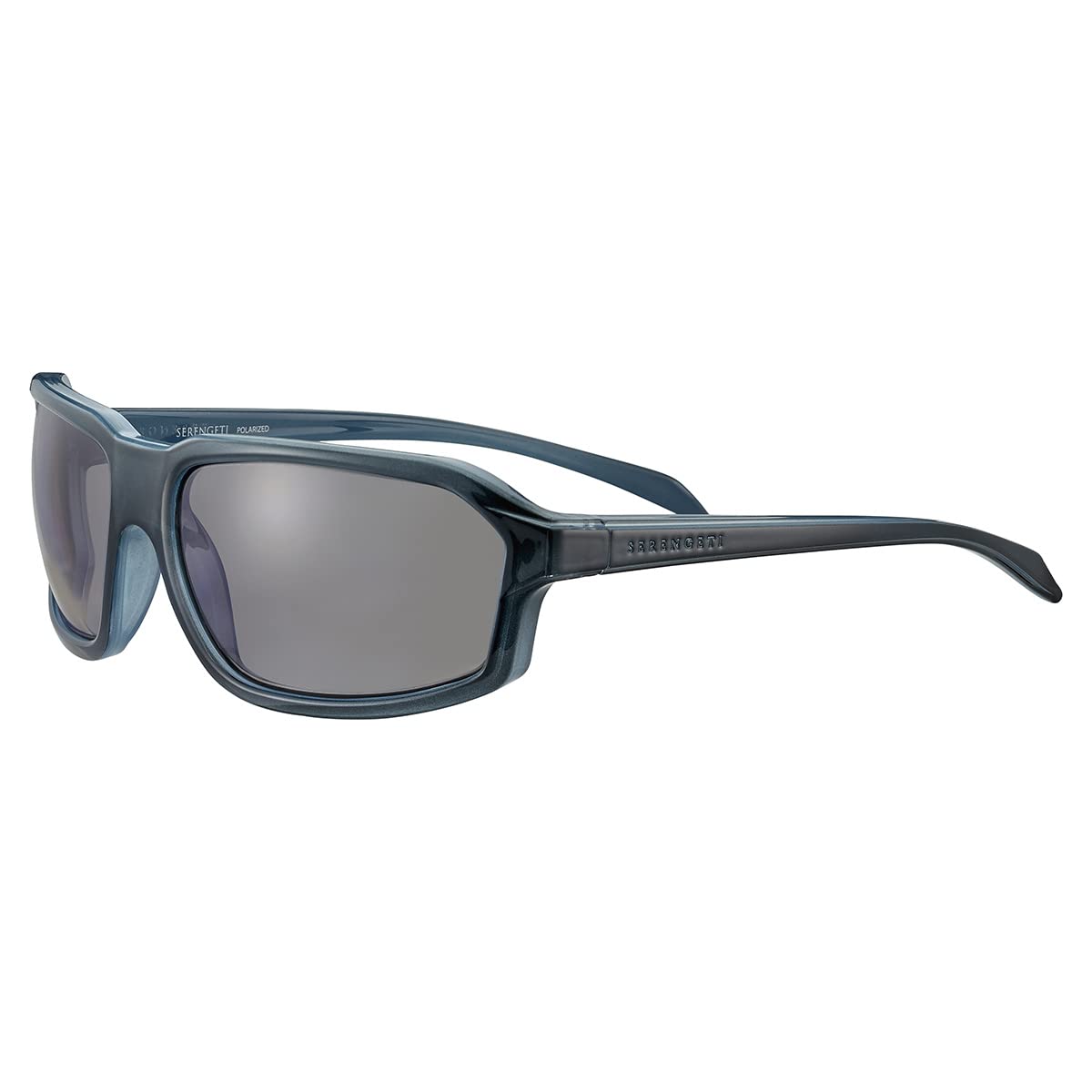 Serengeti Hext Sunglasses (Shiny Dark Blue -Saturn Polarized Smoke)