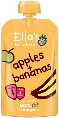 Ella's Kitchen Stage 1 Baby Food - Apples & Bananas - 120g (Pack of 12)