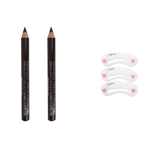 2 pack brown eyebrow pen with eyebrow tool