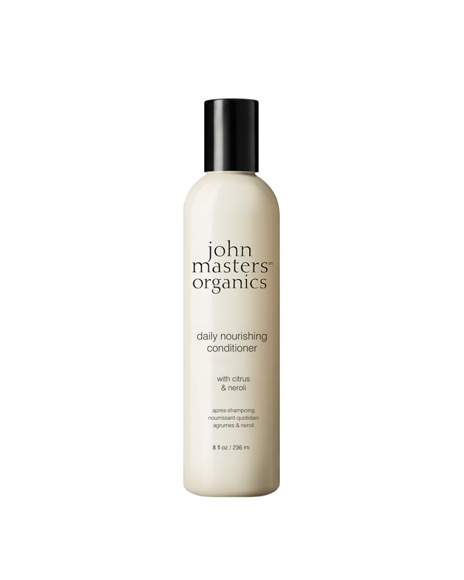 John Masters Organics Daily Nourishing Conditioner 8 oz I 70%+ Organic Ingredients I Silicone-Free I Leave-In Detangler I Plant-Based, 8 Fl Oz (Pack of 1)