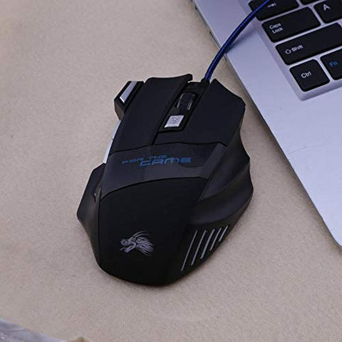 5500DPI Wired Gaming Mouse Professional 7 Buttons USB Cable LED Optical Gamer Mouse