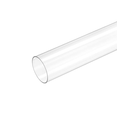 MECCANIXITY Plastic Pipe Rigid Polycarbonate Round Tube Clear 1.5"(37.6mm) ID 1.6"(40mm) OD 9.6" (245mm) High Impact for Lighting, Models, Water Plumbing