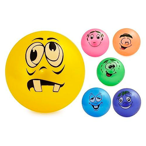 Fruit Smelling Smiley Face Ball - 25cm Scented Ball for Kids, Uninflated, Colourful Inflatable Balls, Colour Sent at Random (1)