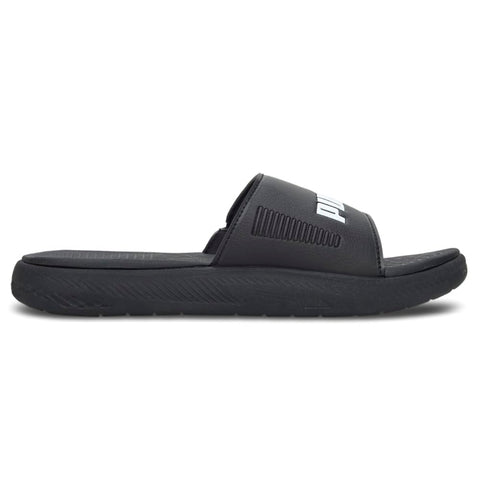 Puma - Mens Softride Slide, Size: 12 M US, Color: Puma Black/Puma White/Puma Black
