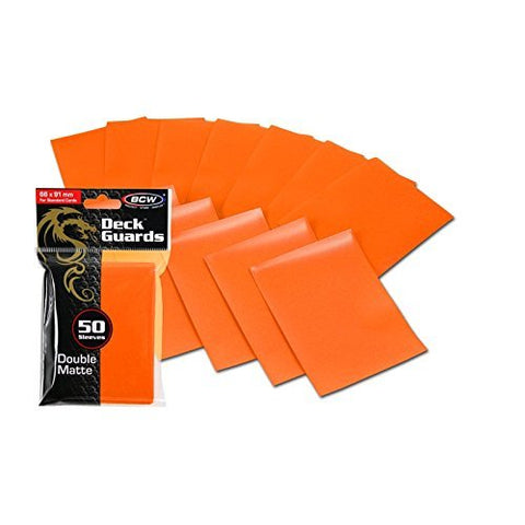 600 Orange Double Matte Deck Guard Card Sleeves - Ultra Protectors - MTG
