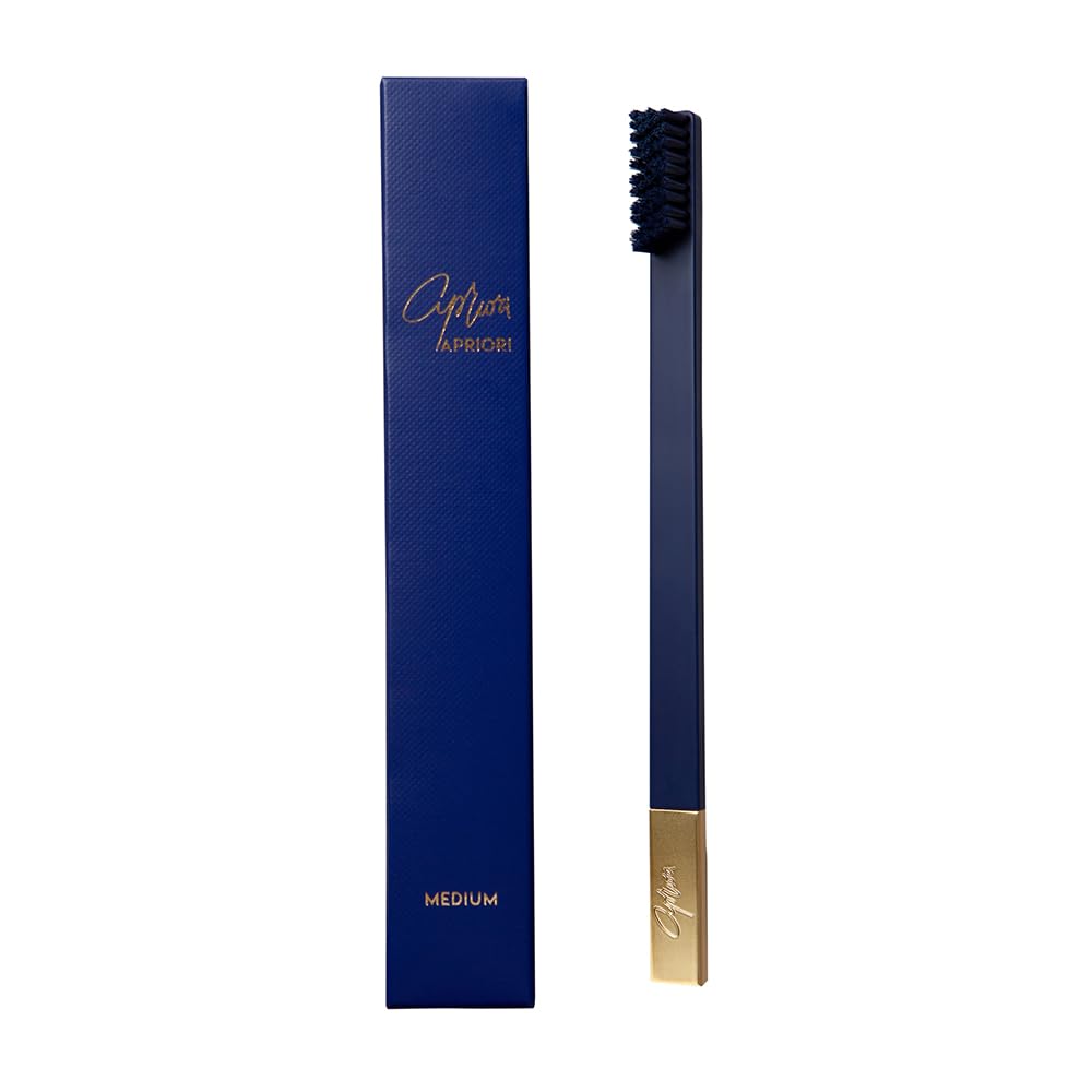 APRIORI Sapphire Blue Gold Medium Premium Toothbrush