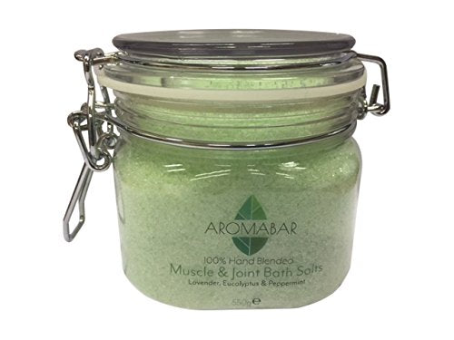 Muscle & Joints Bath Salts Soak 550g Gift Jar Epsom Salts and Dead Sea Salts 100% Natural Packed with Minerals