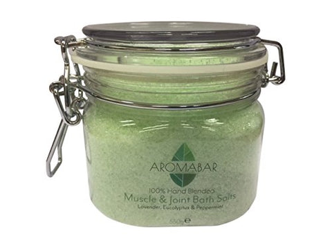 Muscle & Joints Bath Salts Soak 550g Gift Jar Epsom Salts and Dead Sea Salts 100% Natural Packed with Minerals