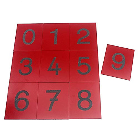 Montessori Baby Math Sandpaper Numbers Teaching Toy Kids Early Childhood Math Digital Education Toys Brinquedos Juguetes Red