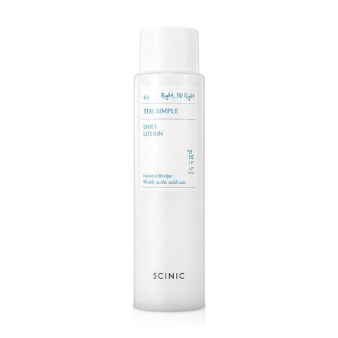 SCINIC The Simple Daily Lotion | Vegan Face Lotion for Sensitive and Irritated Skin | pH-Balanced Moisture Lotion with Madecassoside & Aloe Vera Leaf Juice | Korean Skin Care (4.9 fl.oz)