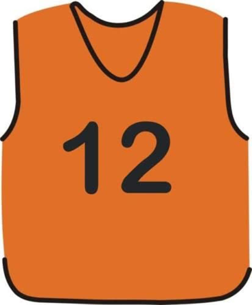 10 MESH BIBS FOOTBALL TRAINING SPORTS BIBS NUMBERED (2-11 OR number of your choice) Front/Back OR Front & Back (Orange (Front & Back), Adult (Men's Large-XL))