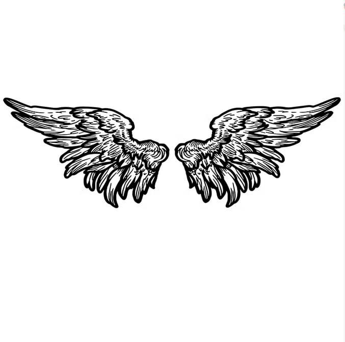 Wings Full Back Flower Arm Herbal Tattoo Stickers Waterproof Long-Lasting Semi-Permanent Tattoo Stickers