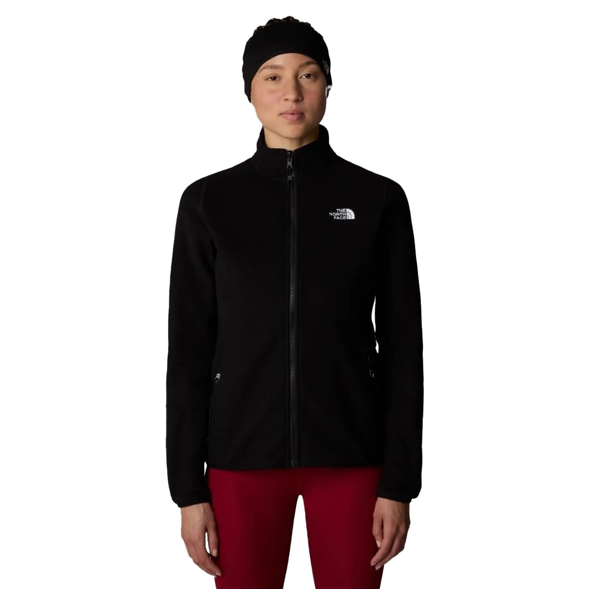 THE NORTH FACE Women's 100 Glacier Fz Fleece Jacket, Tnf Black/Npf, S