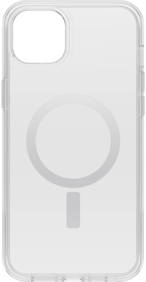 OtterBox Symmetry+ Clear Case for iPhone 14 Plus for MagSafe, Shockproof, Drop proof, Protective Thin Case, 3x Tested to Military Standard, Antimicrobial Protection, Clear