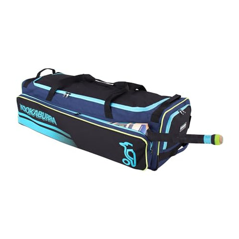 Kookaburra 4500 Cricket Wheelie Bag - Navy/Aqua