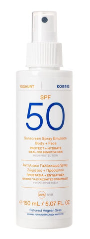 KORRES YOGHURT Sun Protection Spray Emulsion for Face & Body SPF50 150ml