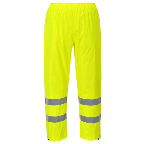 Portwest H441 Waterproof Hi Vis Reflective Safety Rain Pants Yellow, Large