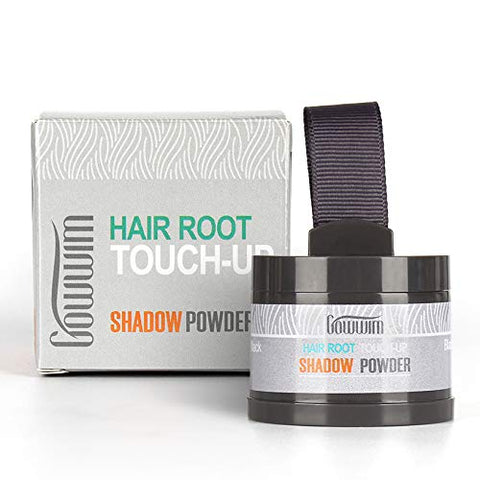 gowwim Root Touch Up, Hair Powder for Instantly Concealing Hair Loss, Receding Hairline & Beard, Eyebrow Powder, 0.14oz/4g