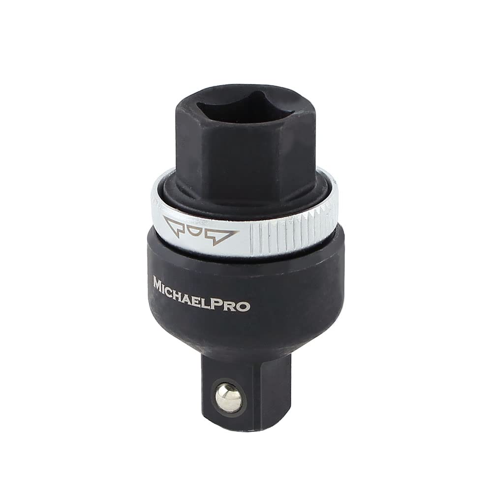 MichaelPro MP012017 3/8-Inch Drive Ratcheting Breaker Bar Adapter - Converts 1/2â€ Drive Breaker Bar or Sliding T-Handle into a 3/8" Drive Ratchet