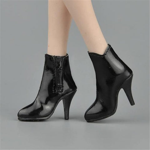 HiPlay 1/6 Scale Figure Shoes, Sneakers, Boots, High-Heeled Shoes for 12 inch Female Action Figure Phicen/TBLeague ACC045(Balck)