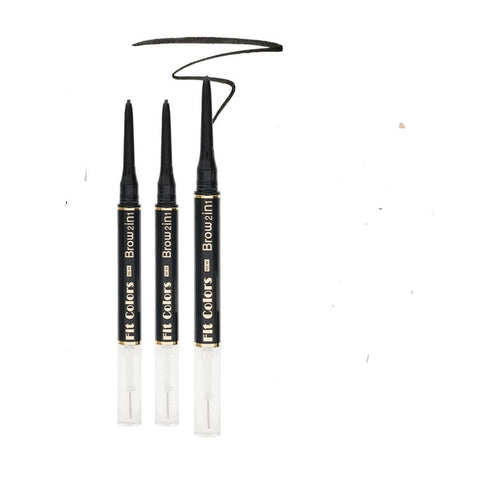 Eyebrow Pencil, Dual Ended With Mechanical Brow Pencil And Spoolie Brush, Double-ended Pencil, Eyebrow Pencil, Brush, Spiral Brush, Eyebrow Pencil (Dark Black)