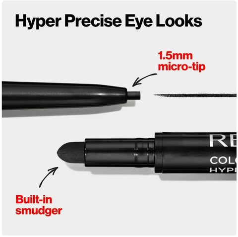 REVLON Gel Eyeliner, ColorStay Micro Hyper Precision Eye Makeup with Built-in Smudger, Waterproof, Longwearing with Micro Precision Tip 1.5mm, 0.01 Oz, White Blanc 219-1 count