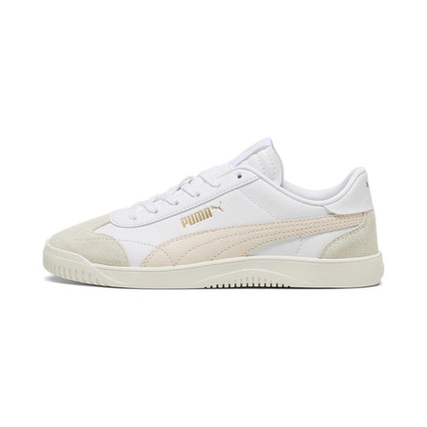 PUMA Womens Club 5v5 Sneaker, PUMA Womens White-Rosebay-PUMA Womens Gold, 9