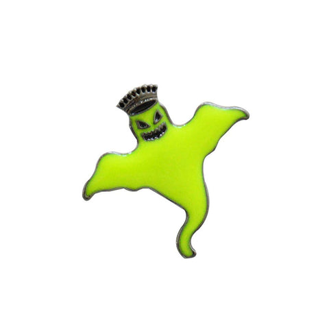 Amosfun 12PCS Halloween Alloy Fluorescent Ghost Shape Brooch Halloween Costumes Halloween Party Favors - Mixed Styles
