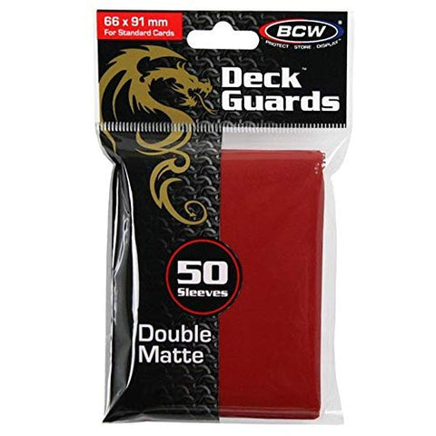 600 Red Double Matte Deck Guard Card Sleeves - Ultra Protectors - MTG